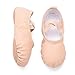 Ruqiji Leather Ballet Shoes for Girls/Toddlers/Kids/Women, Full Sole Leather Ballet Slippers/Dance Shoes