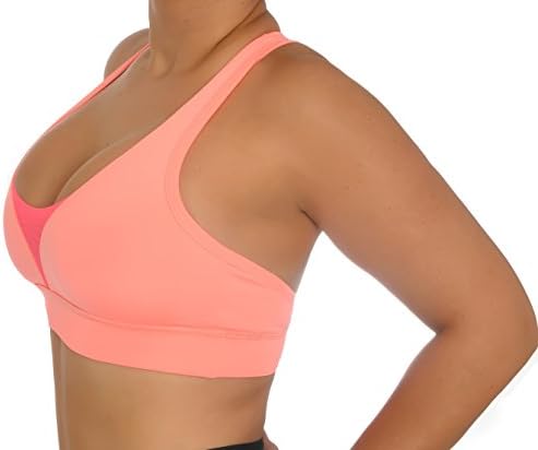 ZIKZAK Women's Mid Sports Bra Top Medium Coral