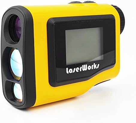 LaserWorks Slope Golf Rangefinder 600 Yards Digital Laser Rangefinder Scope with LCD Screen Perfect For Golf Hunting Monocular Clear Shot, Angle,Fog mode (Yellow)