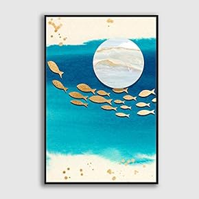 Framed Canvas Home Artwork Decoration Abstract Scenery Canvas Wall Art for Living Room, Bedroom - 16x24 inches