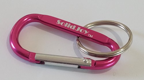 Hot Pink Carabiner Keychain (1-pack), carabiner key ring 2.25 inches long by SolidJoy (Carabiner Key Chain / Carabineer Key Chain ) Hot Pink Carabiner Keychain (1-pack), carabiner key ring 2.25 inches long by SolidJoy (Carabiner Key Chain / Carabineer Key Chain )