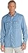 Men's Chambray Long Sleeve Shirt - UPF 50+ Sun Protection - Carson