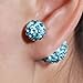 Sexy Sparkles Clay Earrings Double Sided Ear Studs Round Pave Rhinestone with Stoppers