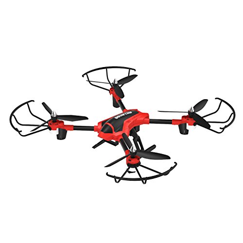 Metakoo Drone RC Quadcopter Adjustable HD Camera Altitude Hold Headless Mode 3D Flip One-key Taking Off and Landing 2.4GHz 4CH 6 Axis Gyro Drone - Red