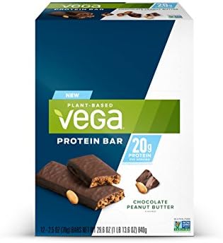 Vega 20g Protein Bar, Chocolate Peanut Butter, 12 Count
