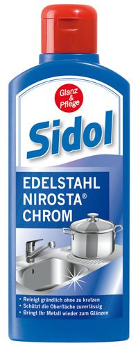 Sidol 12x Glanz und Pflege für Edelstahl, Nirosta und Chrom - 250ml