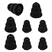 ALXCD Triple Ear Tip with 2mm Hole for Etymotic Shure Klipsch Earphone, 2 Sizes (S/L) 4 Pairs Triple Flange Silicone Earbud tip, Fit for Etymotic Shure Klipsch 2mm Hole[Black-4 Pair]