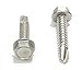 Bolt Dropper No. 12 x 1 Stainless Hex Washer Head Self Drilling Screws - 100 pc - 410 Stainless Steel Self Tapping TEK Screws, No. 3 Point, Plain Finish by Bolt Dropper