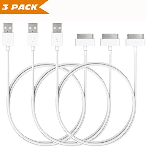 iPhone 4s Cable, 3Pack Professioncha USB Sync and Charging Cable for iPhone 4/4s, iPhone 3G/3GS, iPad 1/2/3, iPod (White)
