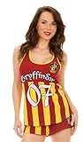 Harry Potter Gryffindor Quidditch Seeker Uniform Shortie PJ Set for women (Small)