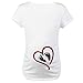CafePress Baby Heart Feet Red Maternity T Shirt Women's Maternity Scoop Neck T-Shirt