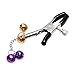 Shaking Bells Nipple Clamps with Adjustable Breast Labia Clips Clit Clamp, (3Pcs/Set)