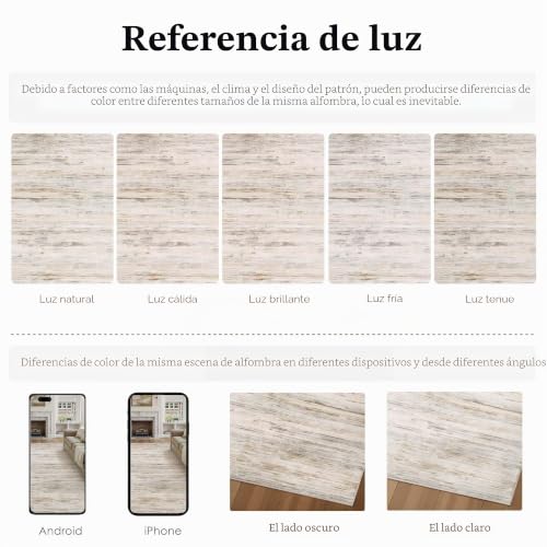 PureCozy Carpet Living Room 200 x 300 cm Bedroom Rug Living Room Beige Rugs Non-Slip Washable Washing Machine Modern Abstract Carpet, Bedroom, Dining Room, Foot, Bed, Rug Short Pelo Large Carpet