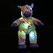 WEWILL Creative Night Light LED Colorful Rainbow Zebra Lifelike Stuffed Animal Toy Birthday Day Gift for kids, 18-Inch