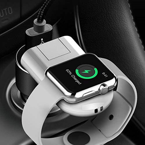Bysionics for Apple Watch Wireless Charger, Wireless Charger and Wireless Magnetic Charging Dock Holder USB Charging Compatible for Apple Watch Series 4/3/2/1 White