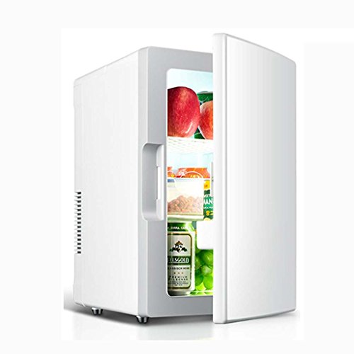 Click Here to See More Images Car Refrigerator 18L White Portable Handle Three-layer Removable Mesh Clapboard Small Refrigerator Refrigeration/heating 12V Car/220V Home Mini Fridge Dormitory Refrigerator 26.53342cm