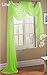 1 X 1kidandaheadache's Beautiful Elegant Voile Sheer Valance Scarf 37" X 216" Topper Lime Green