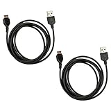 2 Pack Fenzer Black USB Data Sync Charger Cables for Samsung SCH u310 Knack u350 Smooth Cell Phones