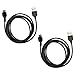 2 Pack Fenzer Black USB Data Sync Charger Cables for Samsung SCH u310 Knack u350 Smooth Cell Phones