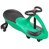 SWING CAR RIDE ON SWIVEL SCOOTER CHILDRENS TOY KIDS WIGGLE GYRO TWIST & GO XMAS GIFT (Green) by Eurotrade W Ltd