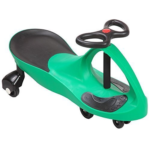 SWING CAR RIDE ON SWIVEL SCOOTER CHILDRENS TOY KIDS WIGGLE GYRO TWIST & GO XMAS GIFT (Green) by Eurotrade W Ltd