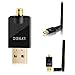 LYNEC UC6 600Mbps Wireless USB WiFi Dongle Network Adapter, Dual Band 2.4GHz/5GHz with Antenna for Laptop Desktop Windows XP,Win Vista,Win 7,Win 8, Win 10,Mac OS X 10.6-10.12