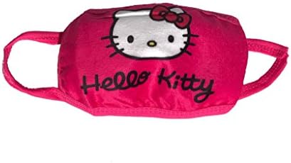 Famous Cartoon Character Luggage ID Tag/ Multi-Purpose Adult Face/Mouth Ear Loop Cotton Mask (2 Piece Set Hello Kitty Mask/Tag)
