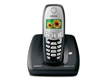 Siemens Gigaset C450 Colour, Schnurloses DECT-Telefon mit Farbdisplay, schwarz