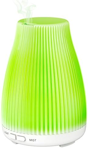 BAXIA TECHNOLOGY Aromatherapy Oil Diffuser,Ultrasonic Aroma Diffuser for Essential Oils,Waterless Auto Shut Off With 8 Color Chaning Light for Home Office Bedroom