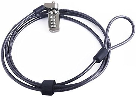 Laptop Computer Lock,YUDEG 6.2 Feet Security Cable Lock for Laptop Notebook Macbook Computer Security Locks 4-Digit Combination Lock with Sturdy Thick Black Security Cable