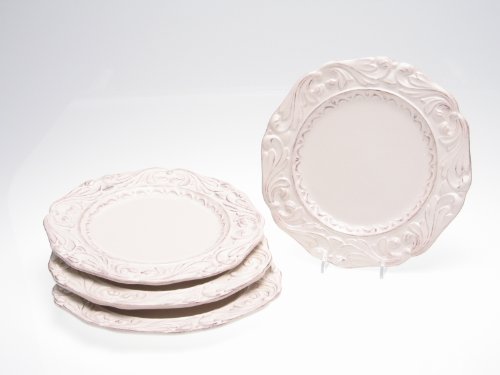 Certified International Firenze Ivory 9-1/2-Inch Salad/Dessert Plate, Set of 4