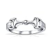 Gold Plated Silver Equestrian Horse Snaffle Bit Band Ring Silver / 4