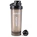24 Ounce Shaker Bottle Protein Powder Shake Blender Gym Bottle Smoothie Cup, BPA Free, Auto-Flip Leak-Proof Lid, Handle with Ball Included Full Color (Black)