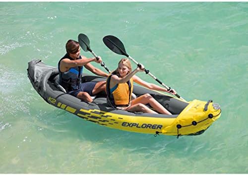 Inflatable kayak - Explorer K2 model with directional stability, offering comfort.