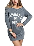 Women's Letter Print Boat Neck Raglan Sleeve Pullover T-shirt Tops