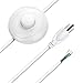BCQLI US Plug 3Core Lamp Cord Has Button Switch, Plug, Stripped Ends Ready for Wiring -9.8 Feet White