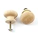 Anladia 20pcs 32mm Round Wooden Cabinet Knob Cupboard Drawer Wardrobe Door Pull Handle