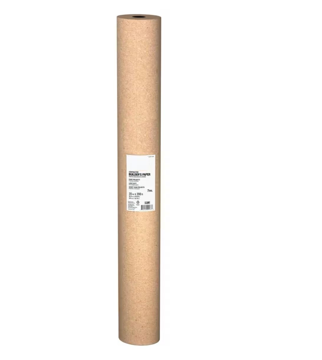 Photo 1 of 35-Inch x 140-Foot Brown Floor Protection Paper, 7 Mil Thick, 100% Recycled, Ideal for Painting and Remodeling