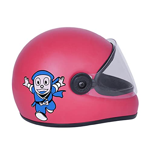 Sage Square Adjustable”Ninja New Hatorri” Full Face Helmet for Kids Baby Safety and Comfort (3-12 Years) (Pink Matte)