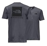 The North Face Men's S & S Red Box Tee - TNF Medium Grey Heather & TNF Black - L