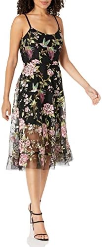 Amazon.com: Dress the Population Women's Blair Plunging Fit and Flare Midi Dress  Dress, Navy/Nude, XXS : Clothing, Shoes & Jewelry