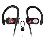 Sports Bluetooth Headphones in Ear, Mesuvida IPX7 Waterproof Noise Canceling Earphones Best Portable Stereo Music Bass Cordless Sweat Proof Earbuds with Microphone Running 9 Hour for Gym Workout