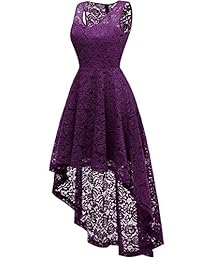 VESTIDOS Vestido de novia para mujer, cuello en V, encaje floral, vestido de dama de honor