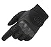 Seibertron Carbon Fiber Hard Knuckle Sheepskin Palm Motorcycle Gloves Black M