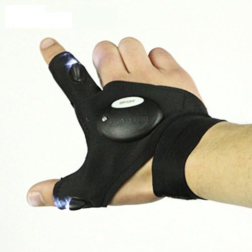 Symonky LED Flashlight-Gloves Fingerless Gloves Tool Gloves For Darkness Place (Right)