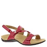 Vionic with Orthaheel Technology Women's Paros Sandal,Red Croco,US 9 M