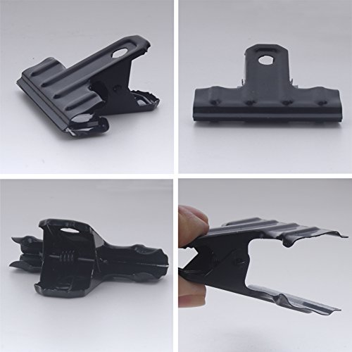 Z ZICOME Black Metal Bulldog Clips Binder Clips for Office Supplies, 2 Inch, 12 Pack