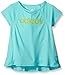 Adidas Little Girls' Short Sleeve Tee with Ruffle, Light Green , 5