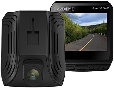 Vomach Mini Dash Cam, Super HD 1440P High Resolution video, G-Sensor, SOS Emergency Saving, ADAS, lDWS, FCWS, GPS tracking, HDMI Output etc. function Black
