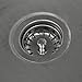 Danco 88275 3-1/4 inch Kitchen Sink Basket Strainer Splash Guard with Stationary Post, Stainless Steel
